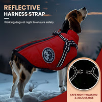 Winter Dog Coat with Harness Built in Waterproof Dog Jackets Warm Pet - Red / L(Suggest 8-11 lbs) - image 3