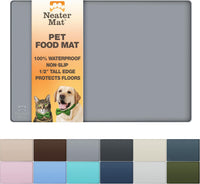 Neater Pet Brands Neater Mat Cat & Dog Food Mat - 19"L x 12"W / Gunmetal