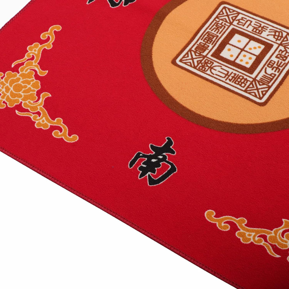 Mahjong Mat with 3 Dice & Carrying Bag - Red - image 3