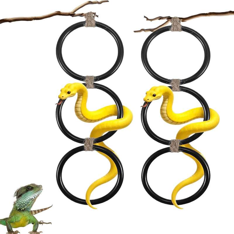 Ball Python Tank Accessory with 1 Pack Snake Climbing Ring for Decor – Essentials for Reptiles And Amphibians - 1