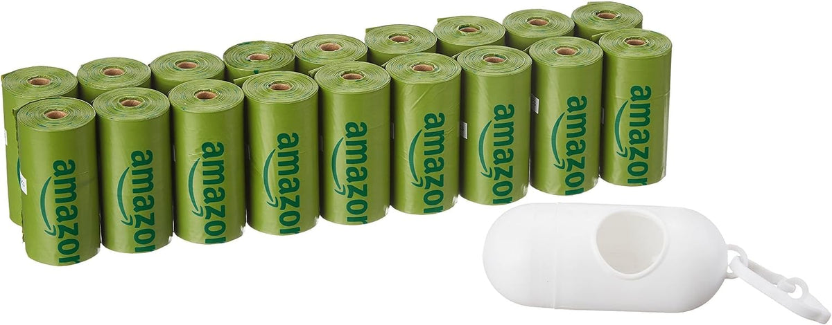 Amazon Basics Premium Leak Proof Dog Poop Bags with Dispenser - 270 Bags