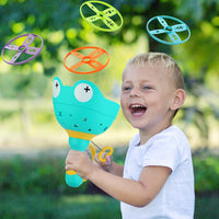 daboot flying disc launcher toy set with two launchers and colorful flying discs - view 7