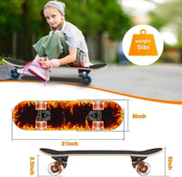 Skateboards with Colorful Flashing Wheels for Beginners, Kids - 2-FIre - image 4