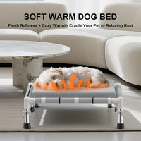 Elevated Dog Bed, Raised Cooling Lifted Dog Cot for Indoor & Outdoor – Essentials for Dogs - Cushion / S:20'' x 20'' x 8'' - image 2