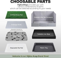 HQ4US 4LEGS Large Portable Dog Pee Pads Foldable Liner Base 33''x23'' - S 23'' x 15'' for Dog＜ 19" Length - image 4
