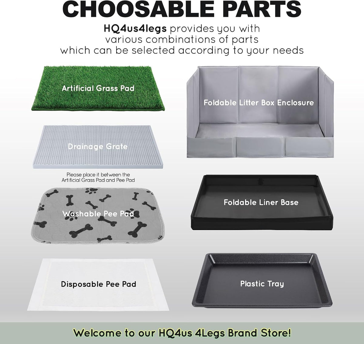 HQ4US 4LEGS Large Portable Dog Pee Pads Foldable Liner Base 33''x23'' - S 23'' x 15'' for Dog＜ 19" Length - image 4