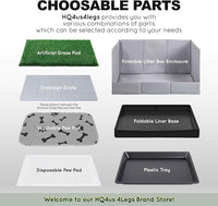 Dog Grass Pad with Tray Large 34’’×23’’, Ultra-Absorbent Artificial Grass Pad for Dogs Potty Grass Hemmed Edge for Indoor Potty Training, Reusable Dogs Pee Pads, Dog Litter Box for Balcony