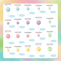 32 PCS Colorful Ball Shaped Cake Topper Pearl Balls Cupcake Cake - Pink Yellow Blue Purple Green - image 2