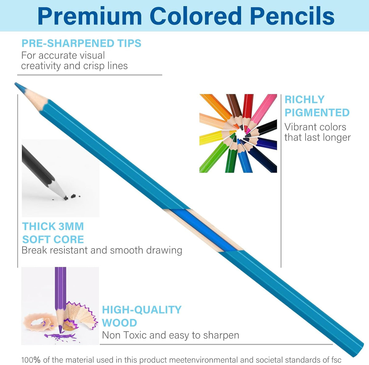 V-Opitos 48 Pack Colored Pencils Set - image 3