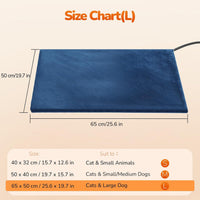 Pecute Pet Heating Pad with Chew Resistant Cord - Constant Temp / 19.7"L x 15.7"W x 0.2"Th - image 2
