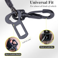 VIVAGLORY Dog Seatbelt Tuffbelt Dog Car Harness, XS - 16 Inch / Black - image 3