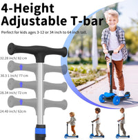 BELEEV A8 Scooter for Kids Ages 3-12 - Black Azure - image 2