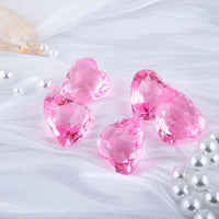 Niceup acrylic heart gems, 30 chunky 3D heart-shaped diamond gemstones for kids - view 35