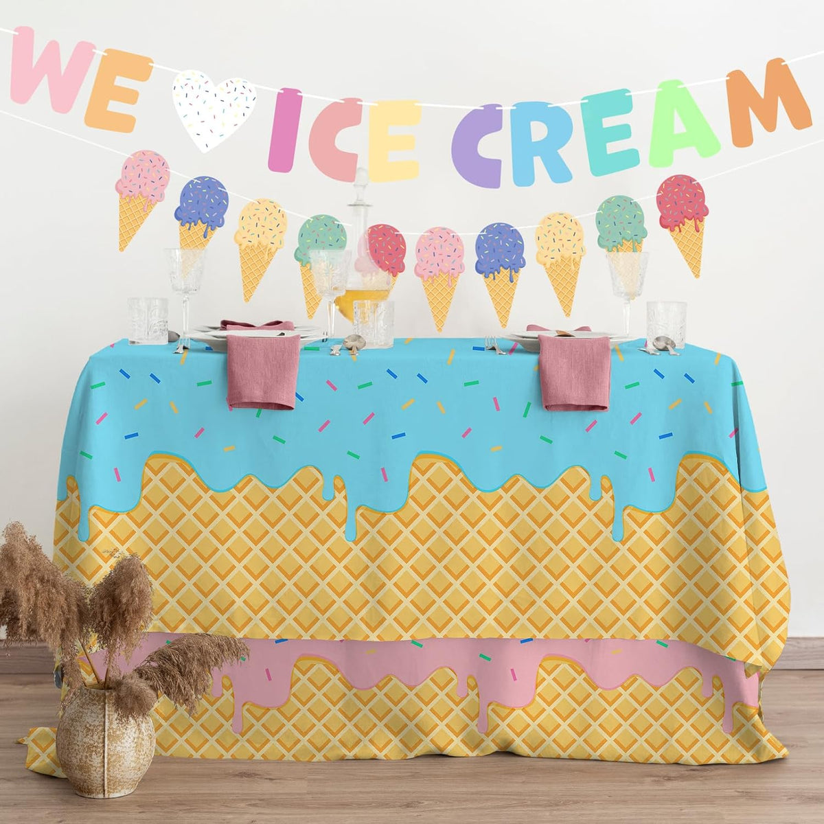 Gatherfun Ice Cream Party Supplies: 2-Pack Ice Cream Birthday Party - ice cream - image 3