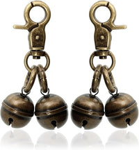 Copper Bells for Dog Collars with Snap Clips - Made of Pure Copper for Dogs/Cat - Clear Sound & No Rust - Save Birds Wildlife, Know Where Your Pet Christmas Sounds