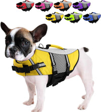 Dog Life Jacket, Small Float Vest for Swimming Boating Kayaking - Small / Yellow