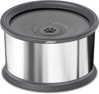 UPSKY 6.5L No Spill Dog Water Bowl Stainless Steel with Anti-Slip Mat – Essentials for Dogs - A.6.5L / A-Grey