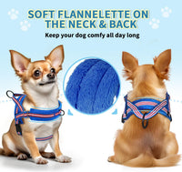 SlowTon No Pull Small Dog Harness and Leash Set with Front Clip – Essentials for Dogs - Small / Dark Blue - image 2
