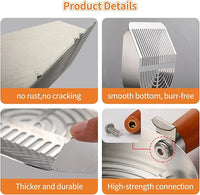 Extra-Thick Stainless Steel Cat Litter Scoop Heavy Duty Metal Litter Scooper with Holder Easy Remove Stuck Litter
