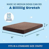 Barkbox Orthopedic Dog Bed with Memory Foam, Premium Comfort for Dogs and Puppies, Dog Bed for Joint Relief and Restful Sleep, Durable and Easy to Clean - Espresso, Medium