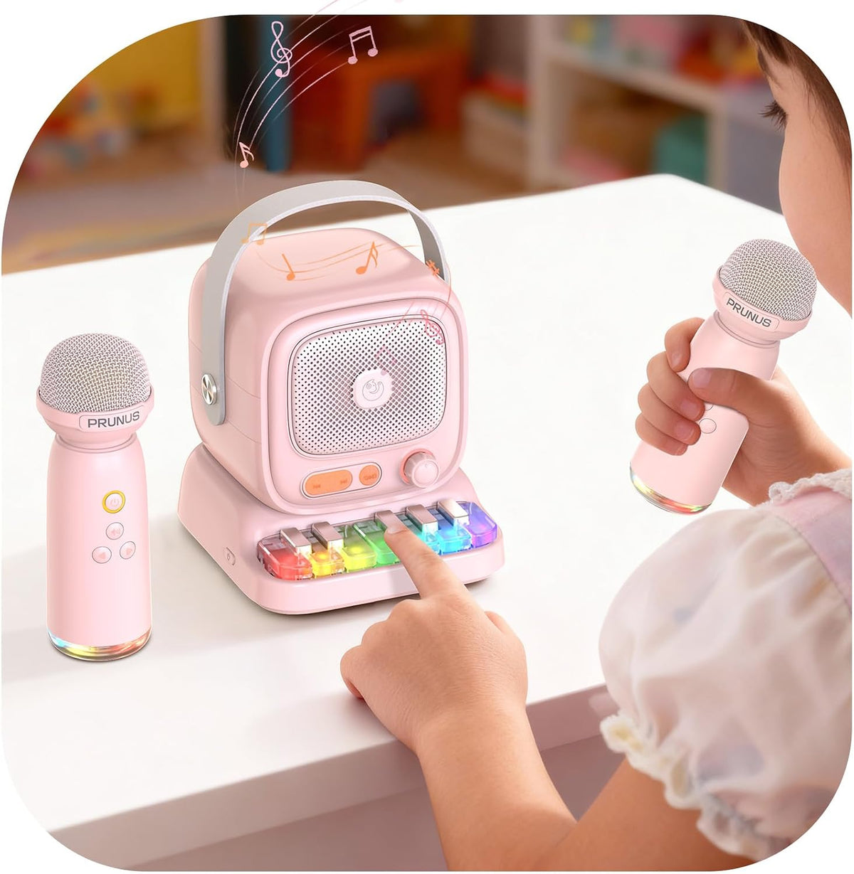 PRUNUS C20 Mini Karaoke Machine - C60Pink