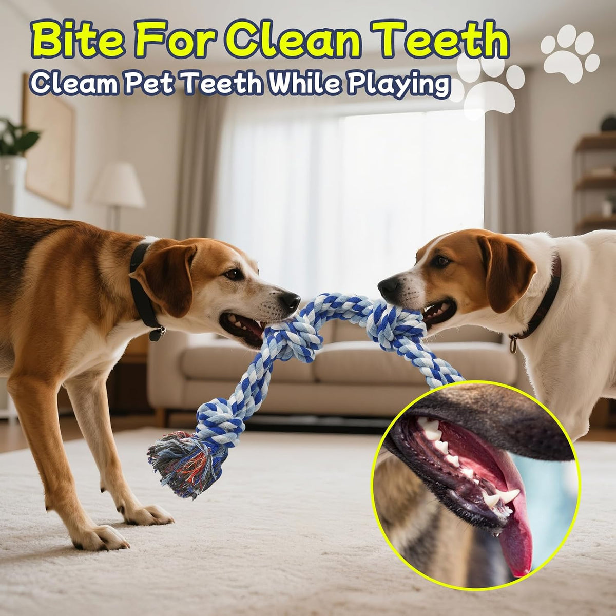 Rocfish [4 Pack] Dog Rope Toys for Aggressive Chewers - Multicolour / 4 Pack - Dog Rope - image 3