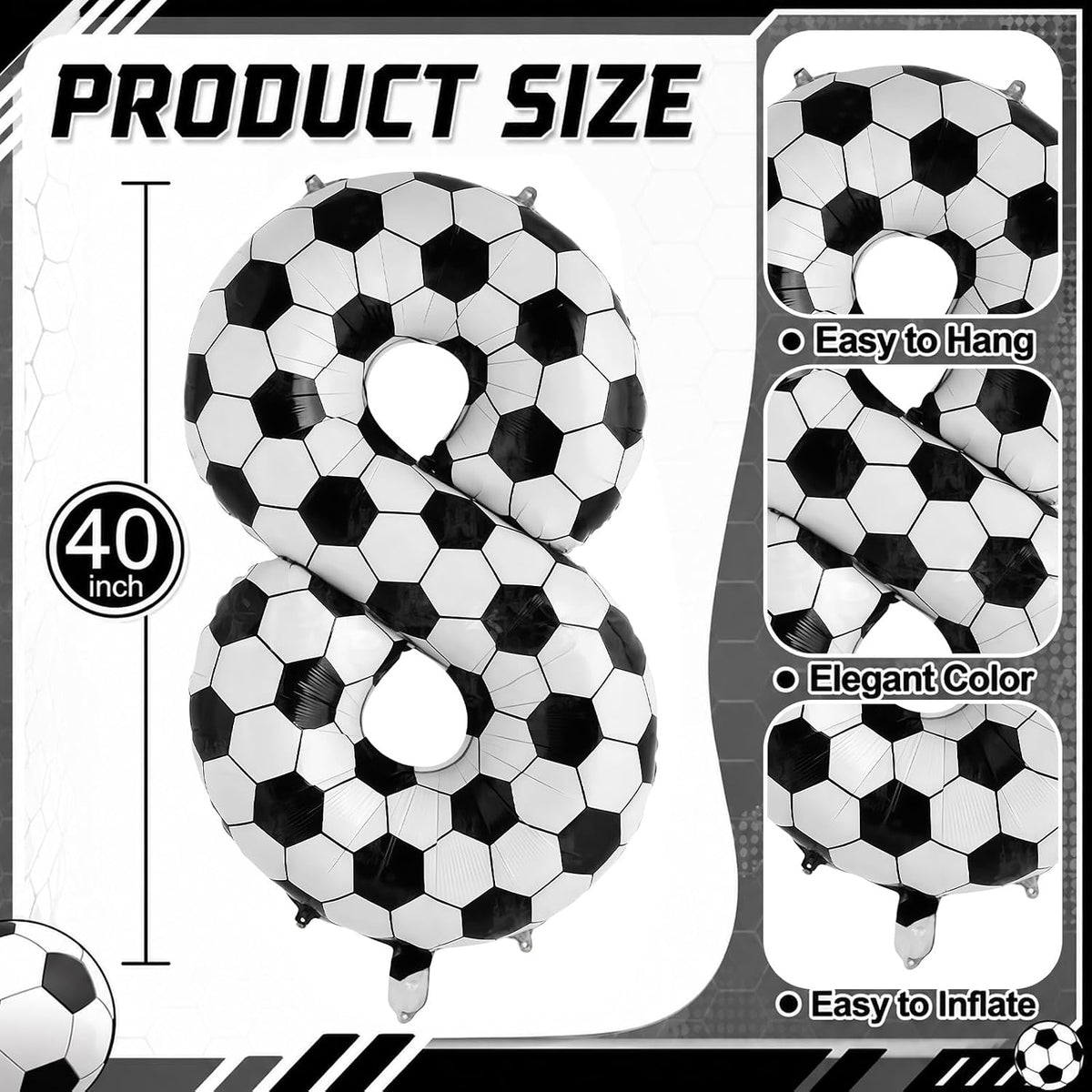 40'' Purple K-pop Number 5 Balloon for Girl 5th Birthday Party - Soccer / Number 8 - XXL - image 2