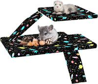 YKD Ferret Cage Liners for Ferret Nation & Critter Nation Cages – Daily Care for Small Pets - Top Pan Set / Black