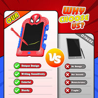 LCD Writing Tablet for Kids: Spidolapse Colorful Doodle Board - Red / 1 PACK - image 3