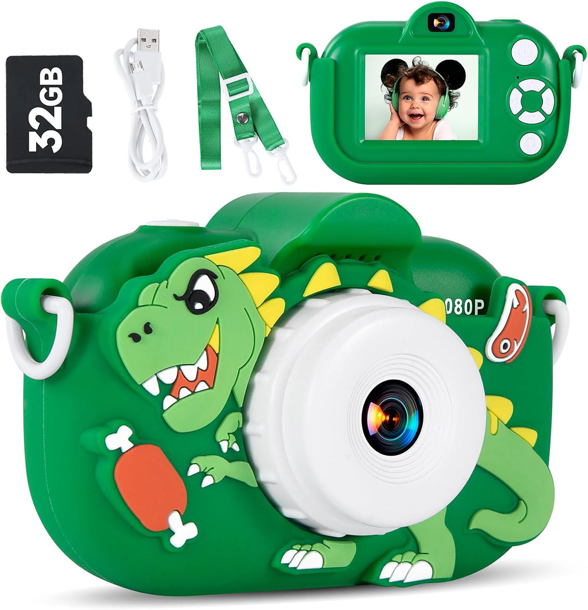 MAVOKIS Kids Camera Digital Camera for Age 3-8 - Green
