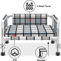 Elevated Dog Bed with with Guardrail - Cushion-S - image 3