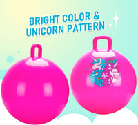 U&C Planet Hopper Ball, 18In Bouncy Ball with Handle for Kids Ages 3-6 – Fun for Kids & Family - 5-9 Years / Pink Unicon - image 4