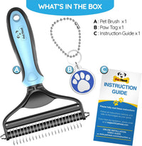 Dog Brush and Cat Brush – 2 Sided Pet Grooming Tool for Deshedding, Mats & Tangles Removing - image 3