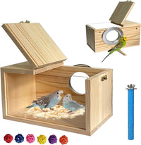 Transparent Parakeet Nesting Box - S: 7.67"x4.72"x4.72": 
