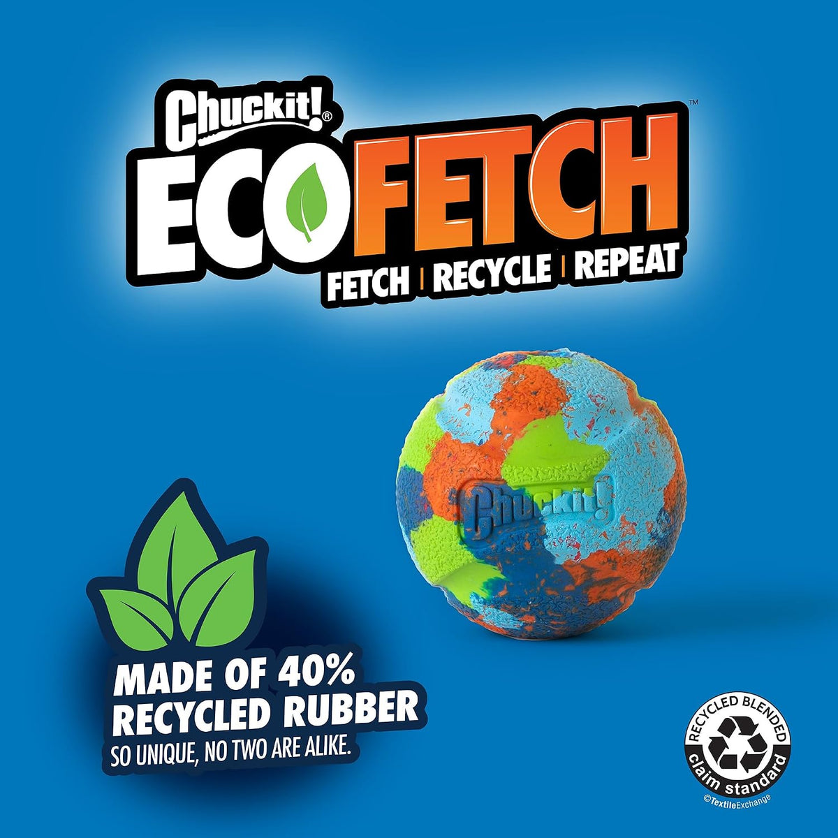 Chuckit! Limited Edition EcoFetch Ball Dog Toy, Medium Pack of 3 - EcoFetch - image 3