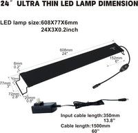 Ultra-Slim Full Spectrum LED Aquarium Light with Adjustable - 24-30" - image 2