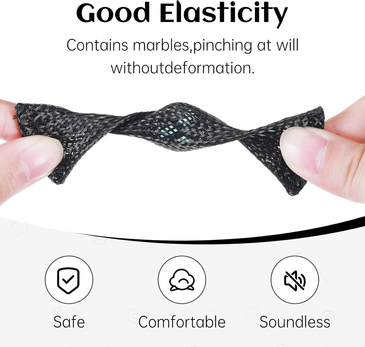 8Pcs Sensory Fidget Toys with Fidget Spinner - Black - image 4