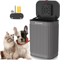 Wall Mount Dog Poop Trash Can Outside Odor Control - Slate-Stone Grey