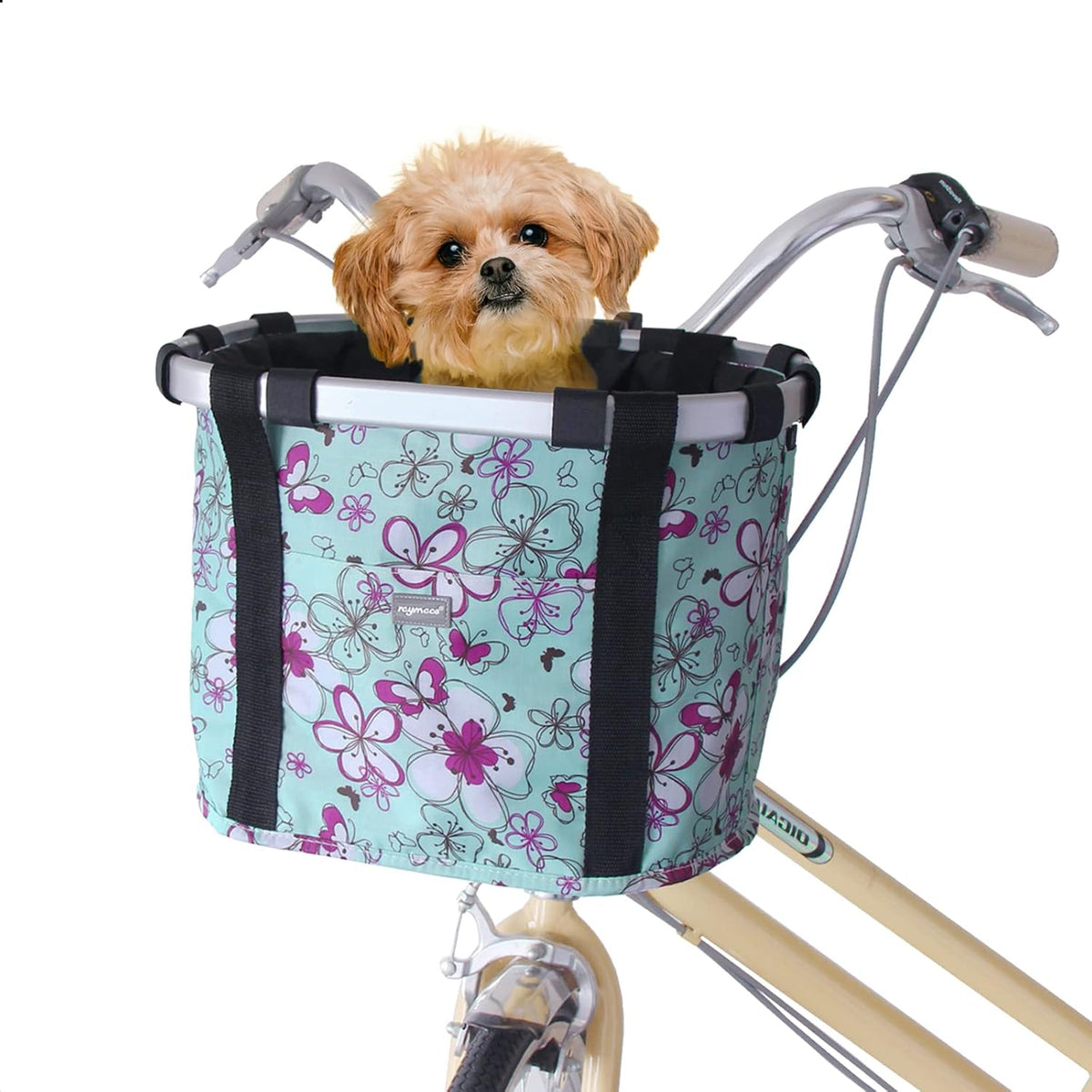 Bicycle Basket Dog Bike Handlebar Basket Front - Floral