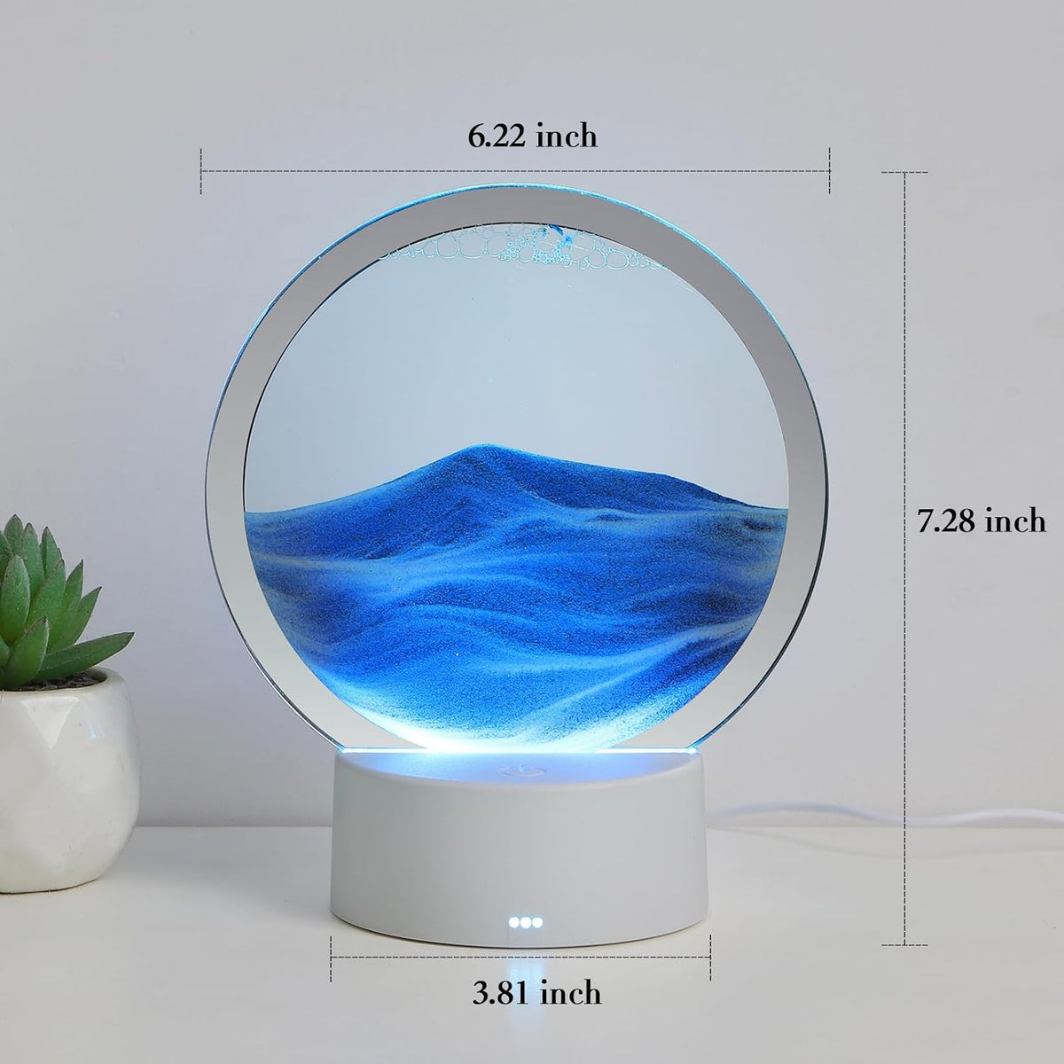Moving Sand Art Liquid Motion - 6 inch / Blue - image 2