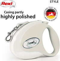 FLEXI Giant Tape Retractable Dog Leash - White/Grey / 16 ft (Medium) - image 4
