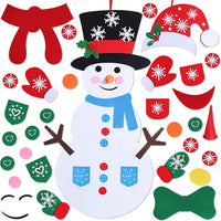 Max Fun Diy Felt Christmas Snowman Games Set with 58Pcs Crafts kit