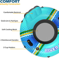 Jasonwell Inflatable River Tube Float - X-Large / Cyan - image 3