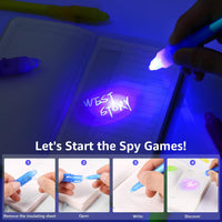 WEST STORY 16 pack invisible ink pens with UV light for kids spy parties - view 5