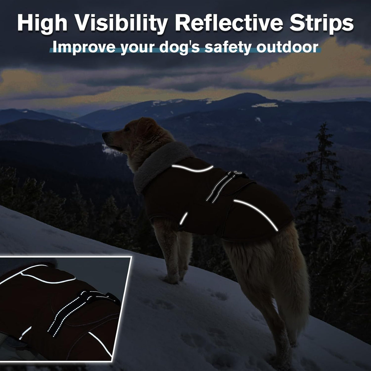 Dog Coats for Large Dogs Waterproof Dog Jacket with Adjustable Fit – Essentials for Dogs - 2XL / Brown - image 3