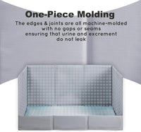 HQ4US 4LEGS Dog Litter Box Indoor High Walls - Grey / X-Large for Dog＜ 38" Length - image 4