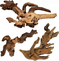 Tfwadmx Natural Driftwood for Aquarium Decor 5-8" Fish Reptile Tank - M: 3 Pack(7 - 9.5 inches)