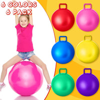 Lewtemi 6 Pcs Hopper Ball with Handle - Rainbow Colors / 22 Inch - image 3