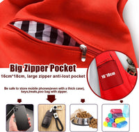 Tomkas Small Dog Sling Carrier, Classic Pocket & Classic Strap - Red / M - Zip pocket & Adjust Strap - image 2