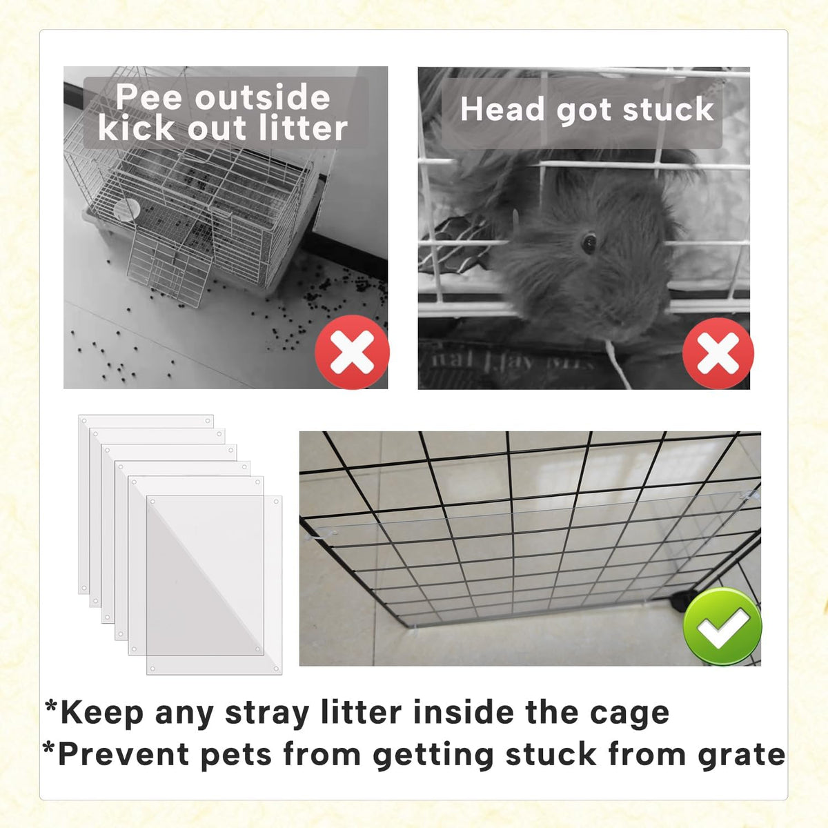 KEYIDE 12 Pcs Urine Guard for Rabbit, Guinea Pig - 6pcs - image 2